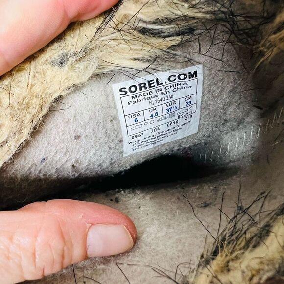 Sorel Joan of Arctic Brown Suede Fur Lined Winter Boots - Picture 8 of 8